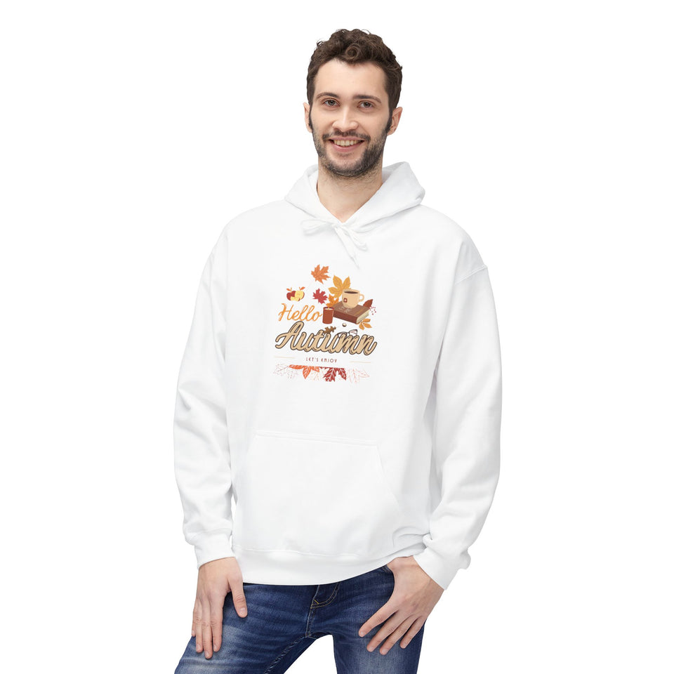 Fleece Hoodie - Happy Autumn Vibes | Cozy Fall Wear - Worldwide Youth Fashion