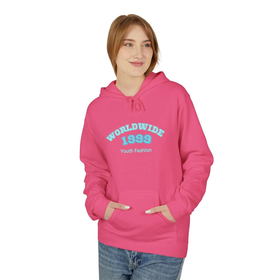 Pink teen hoodie front view