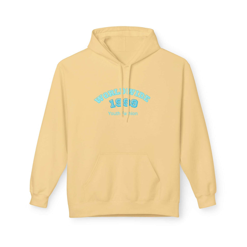 Yellow teen hoodie front view