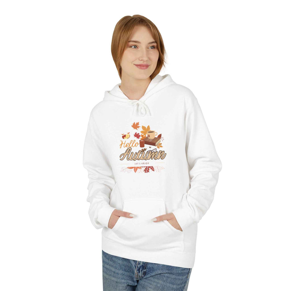 Fleece Hoodie - Happy Autumn Vibes | Cozy Fall Wear - Worldwide Youth Fashion