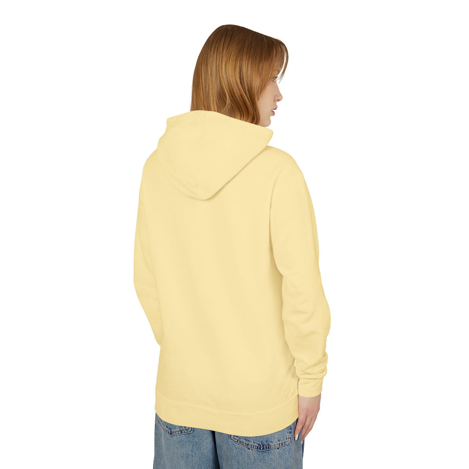 Teen wearing pastel yellow hoodie and denim jeans, streetwear fashion by TeenHub