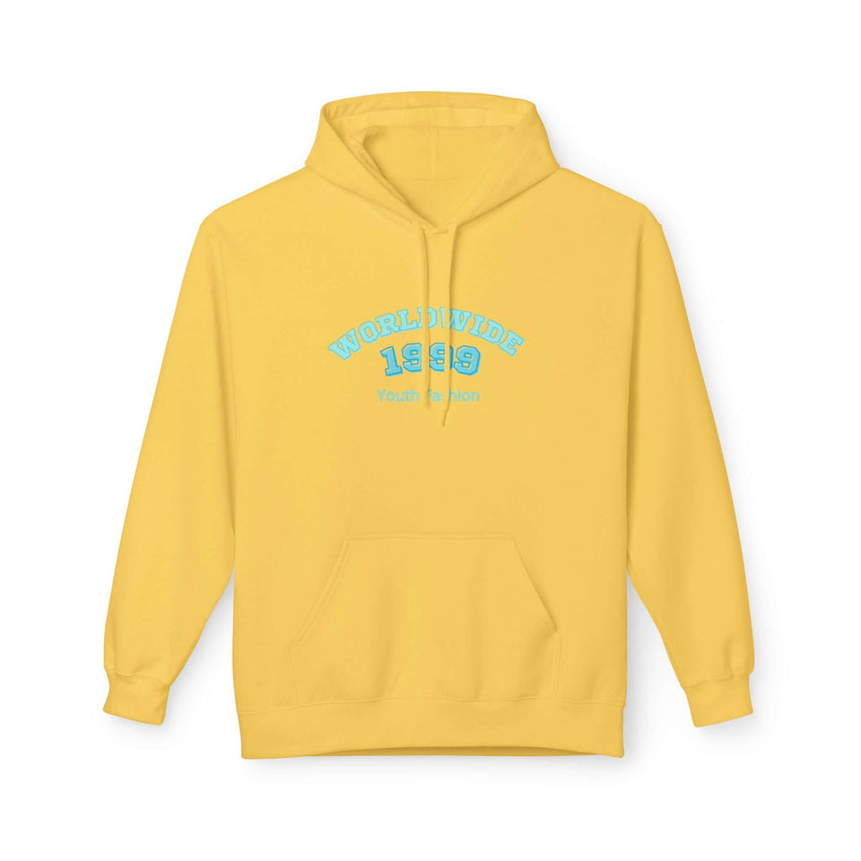 Yellow teen hoodie front view