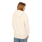 Teen model wearing an off-white streetwear hoodie and jeans, back view, TeenHub fashion